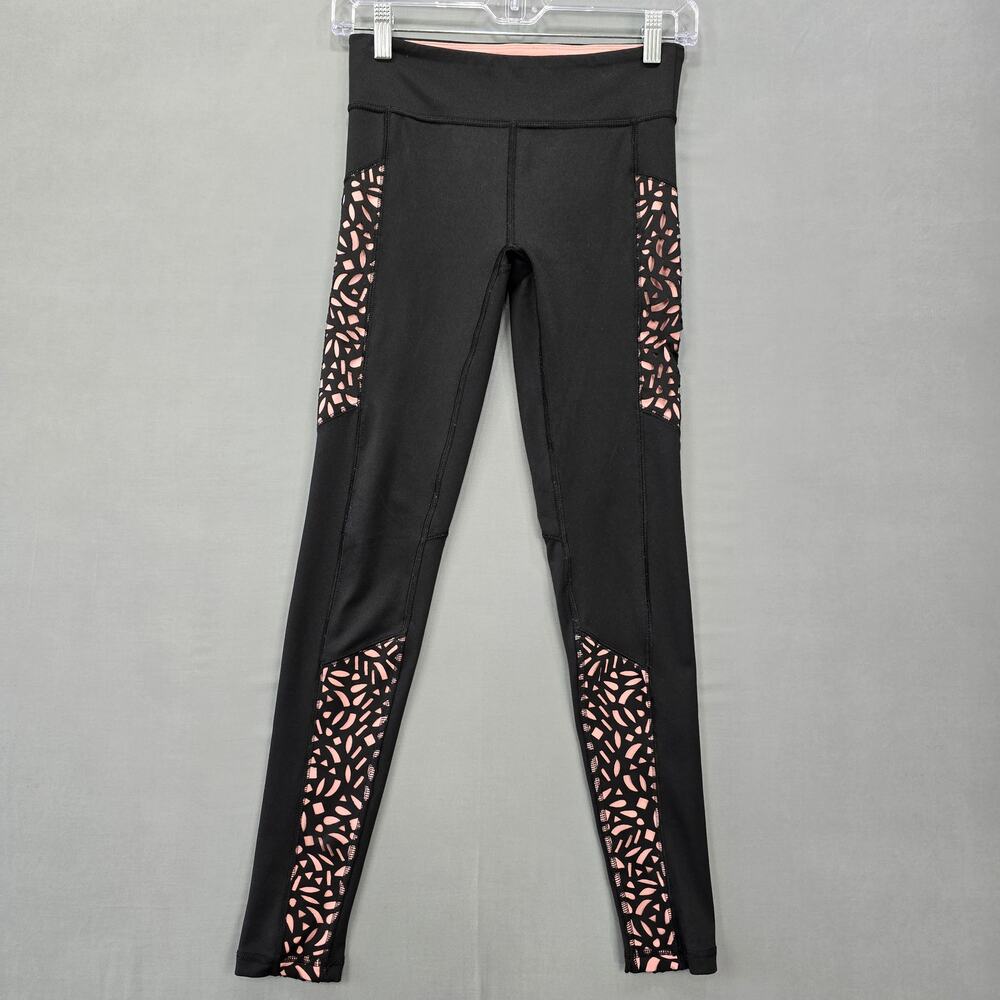 Live Love Dream Aeropostale Black Leggings Sporty Stretch Activewear Women's S